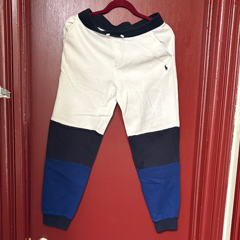 Polo by Ralph Lauren Kids' Joggers - Cream, Navy, Blue